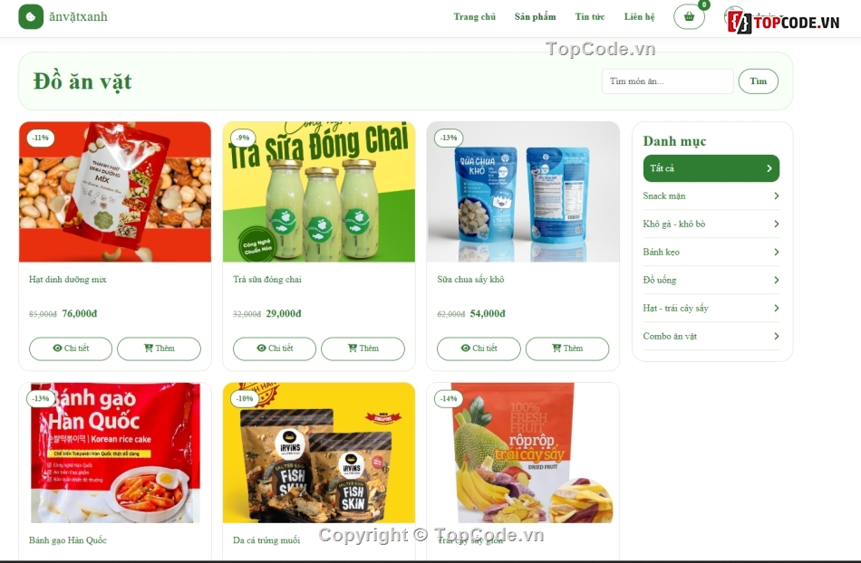 đồ ăn vặt,web bán đồ ăn vặt,bán hàng